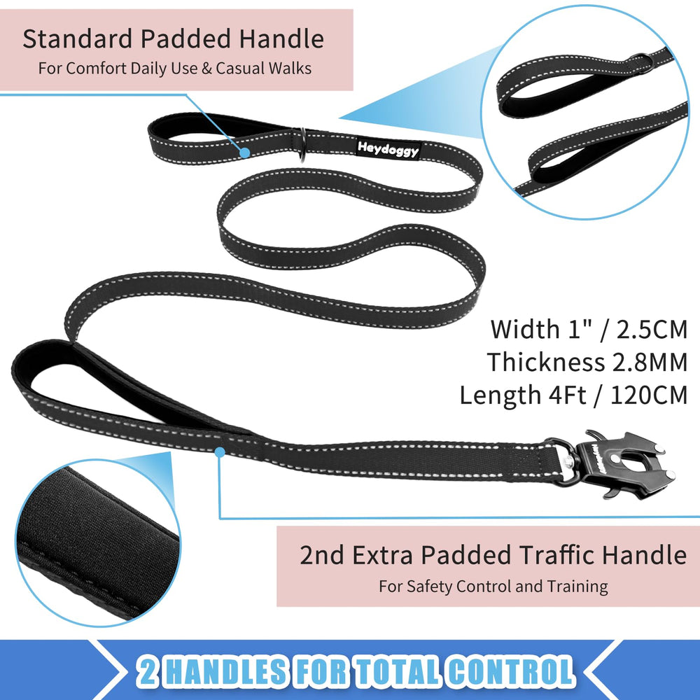 Heydoggy correa nylon 2,8 mm con costuras triples