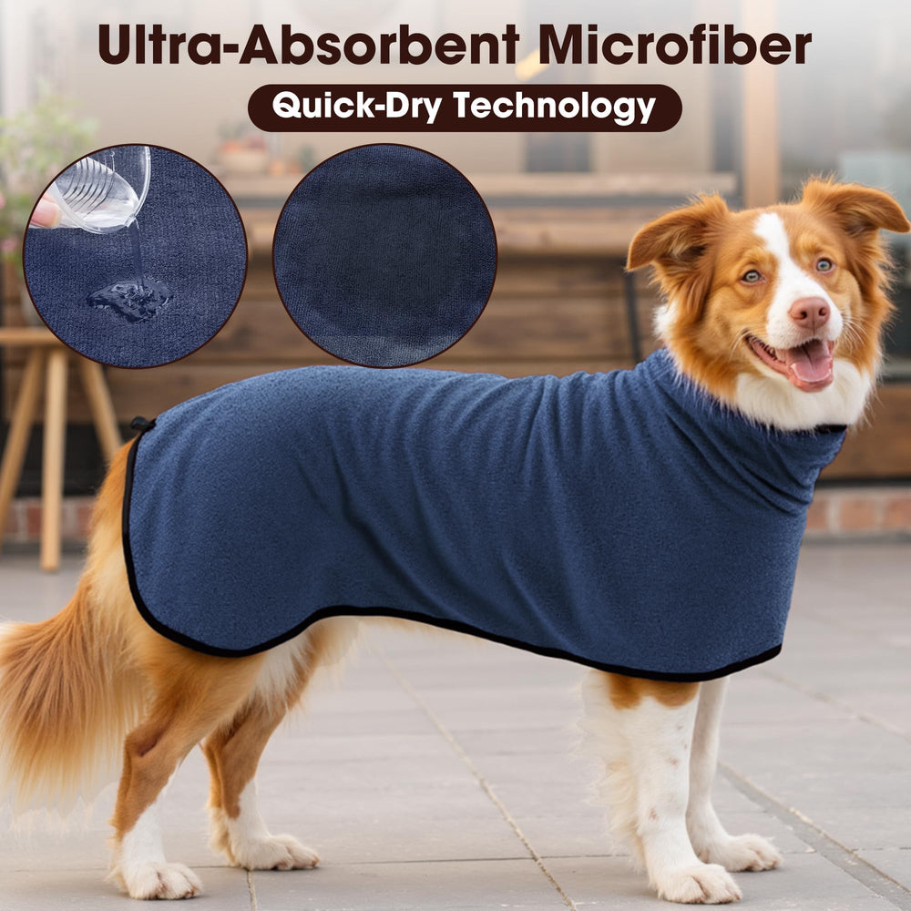 Bata HezzLuv para perros, microfibra suave y duradera de doble cara.
