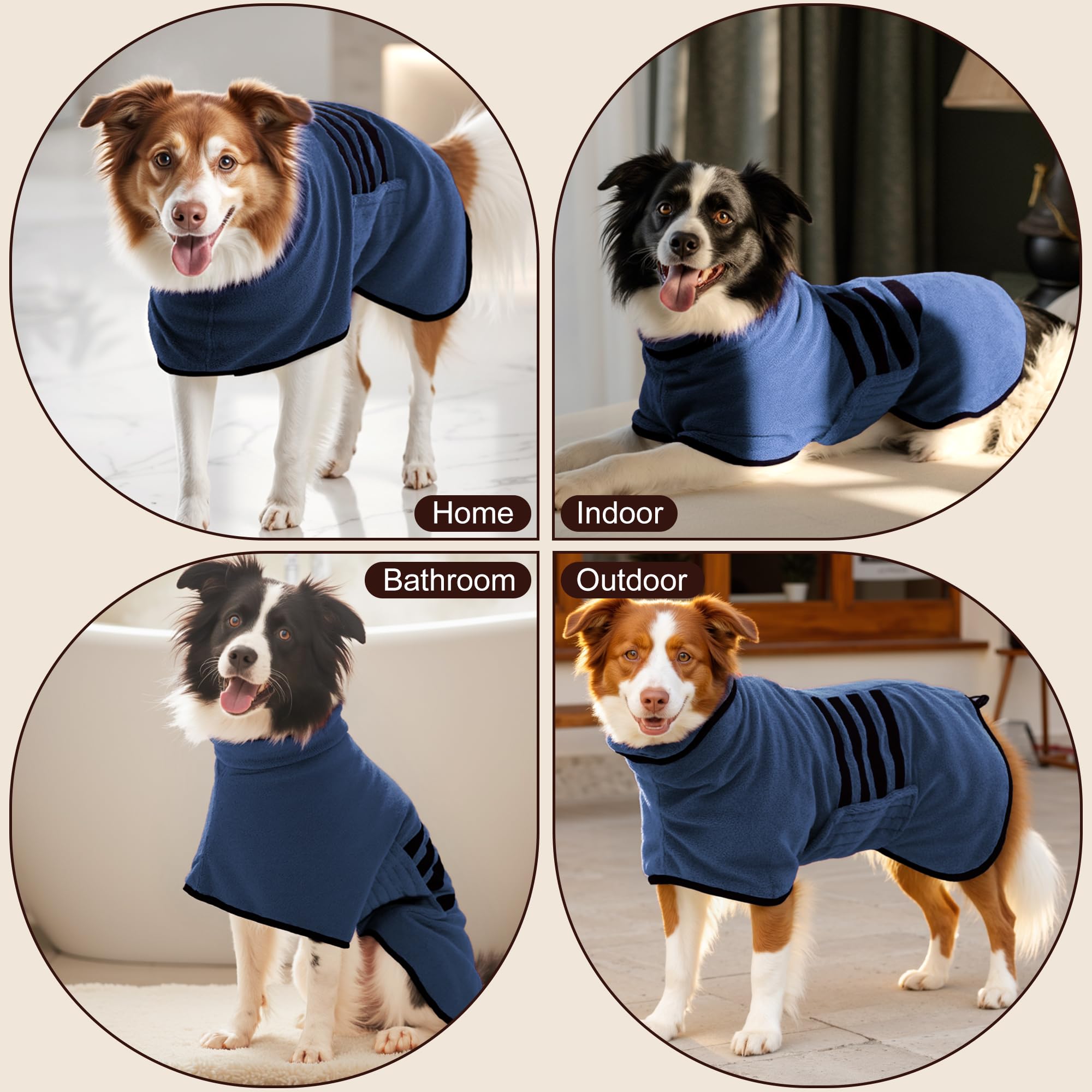 Bata HezzLuv en tallas S-XXL para diversas razas.