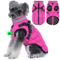 Chaqueta impermeable HezzLuv con arnés integrado para días de lluvia y frío.