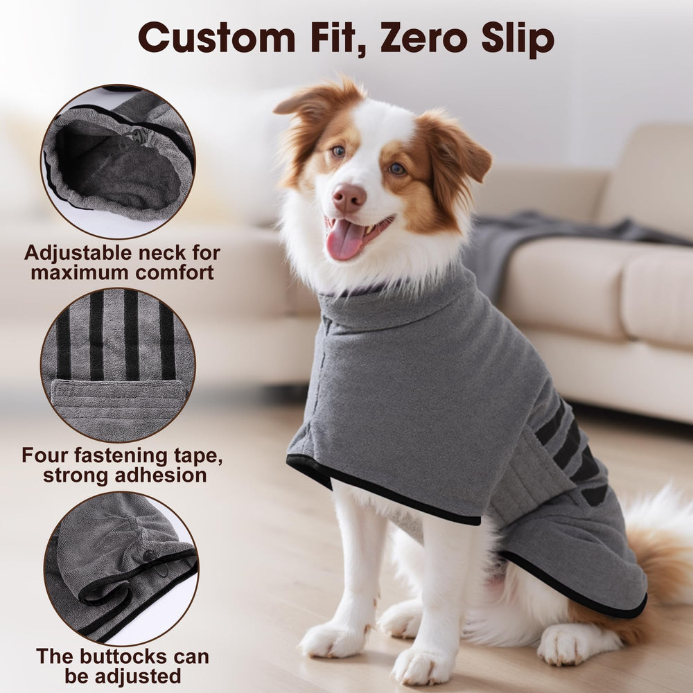 HezzLuv microfibra para perro bata doble cara suave: sensación lujosa en la piel.
