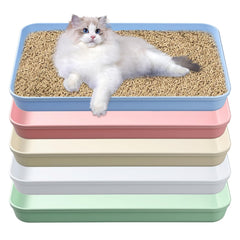 HFYZZ bandeja para gatos mediana, rosa, fácil de limpiar y adecuada para gatitos.