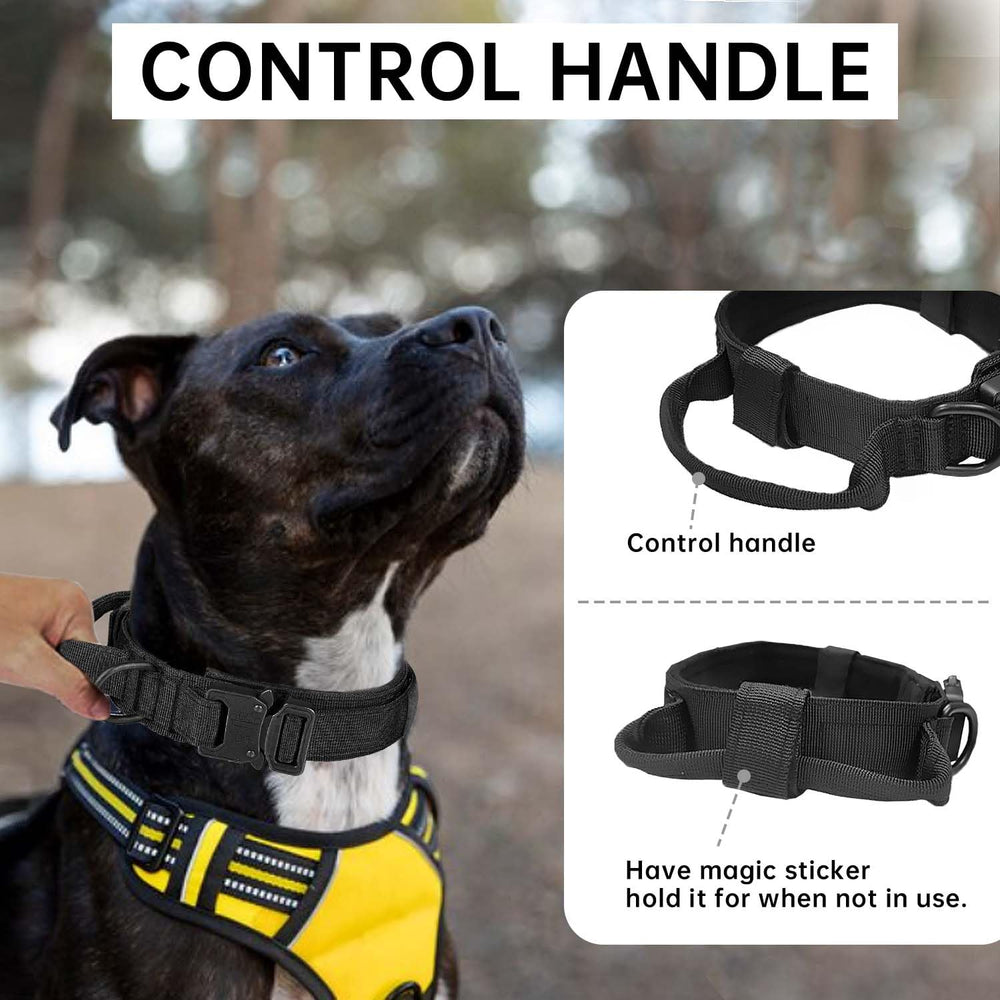 HhiMyOct collar táctico con forro acolchado protege la piel durante paseos.