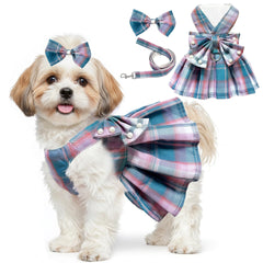 Vestido para perro HhiMyOct con lazo nudo, cómodo para paseos