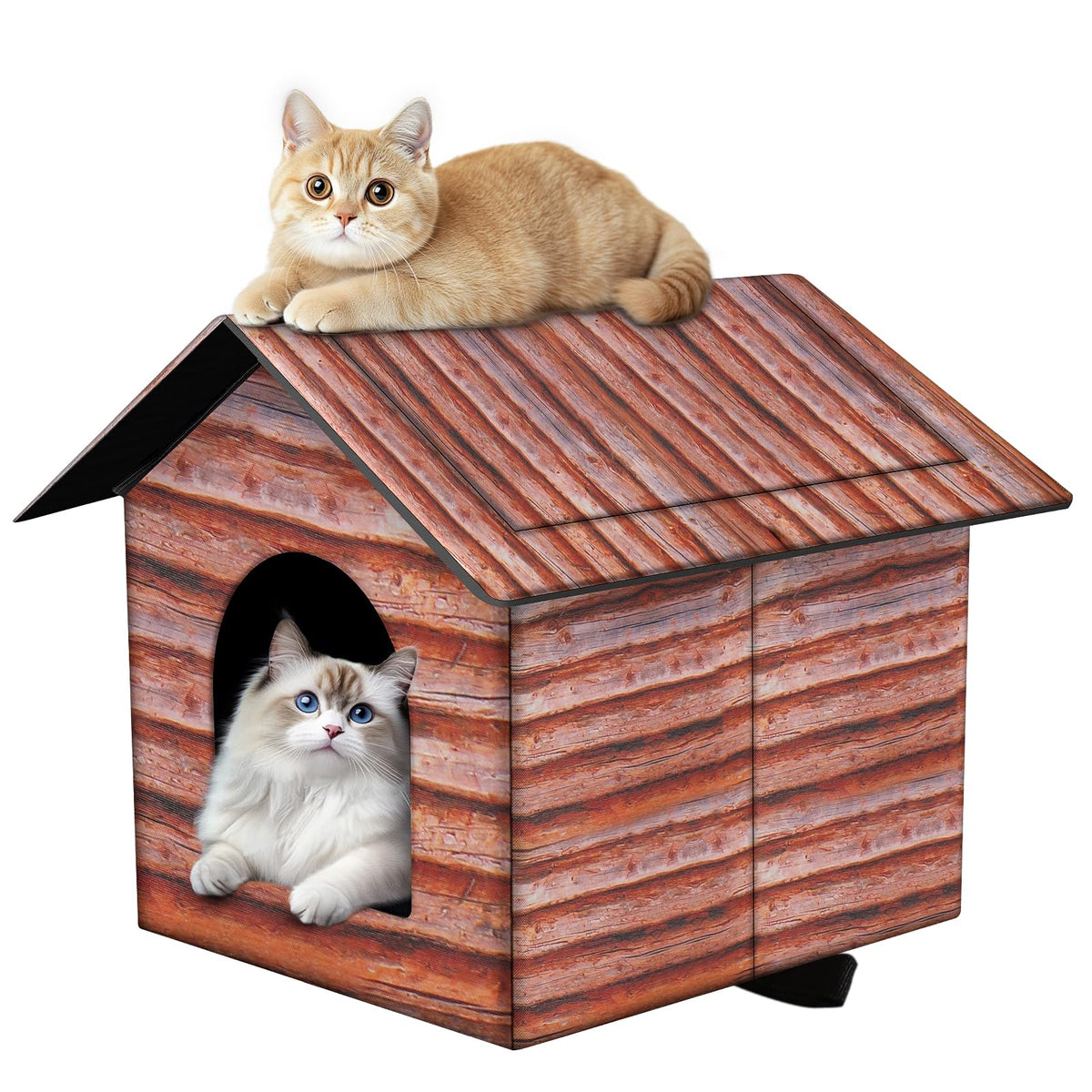 Casa de gato H HONG RI SHENG exterior plegable, fácil de transportar.