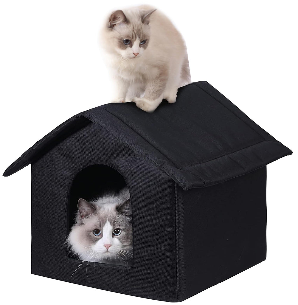 Casa de gato hhong-ri-sheng, vista exterior impermeable, ideal para uso al aire libre.