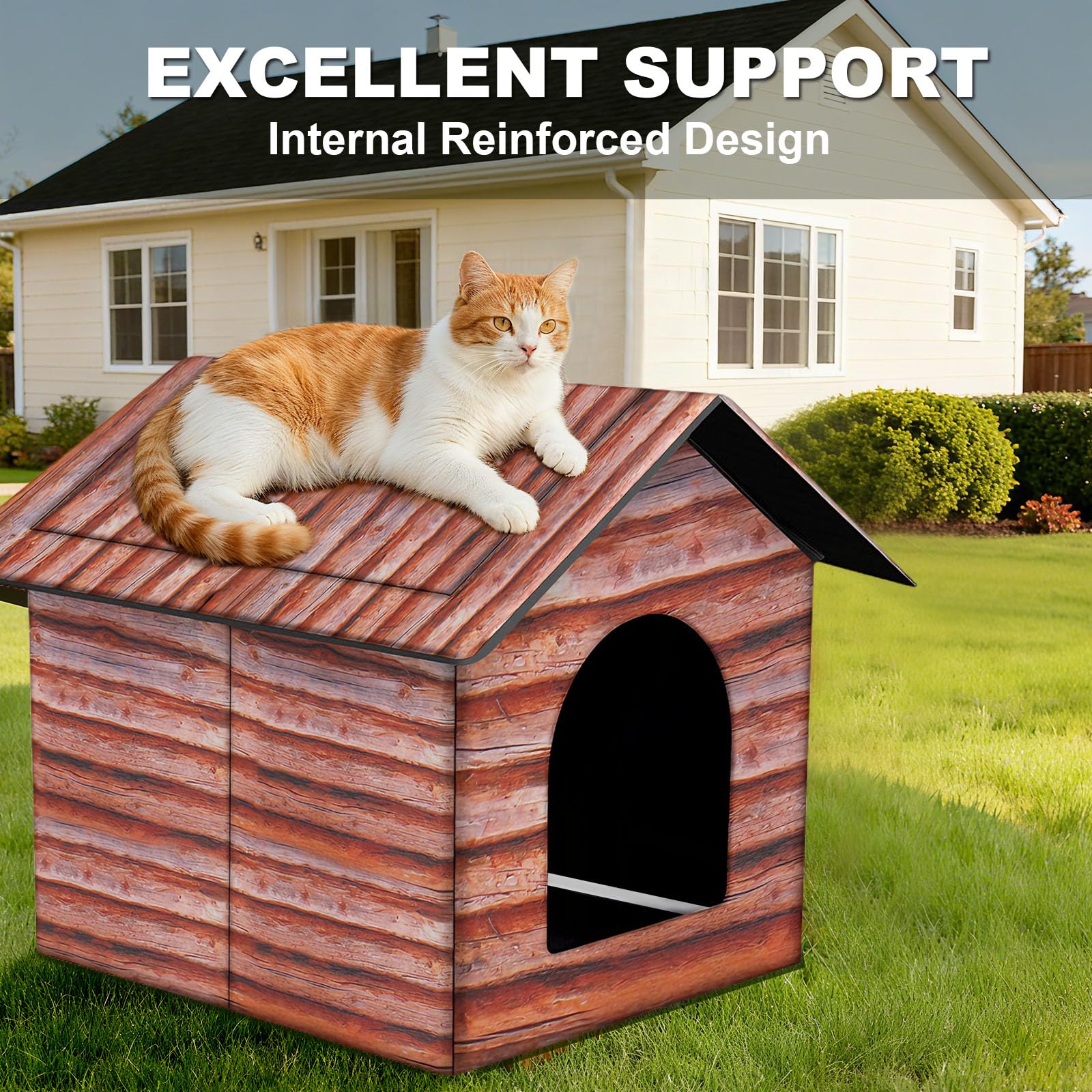 Cabaña de gato H HONG RI SHENG impermeable, protección contra lluvia.