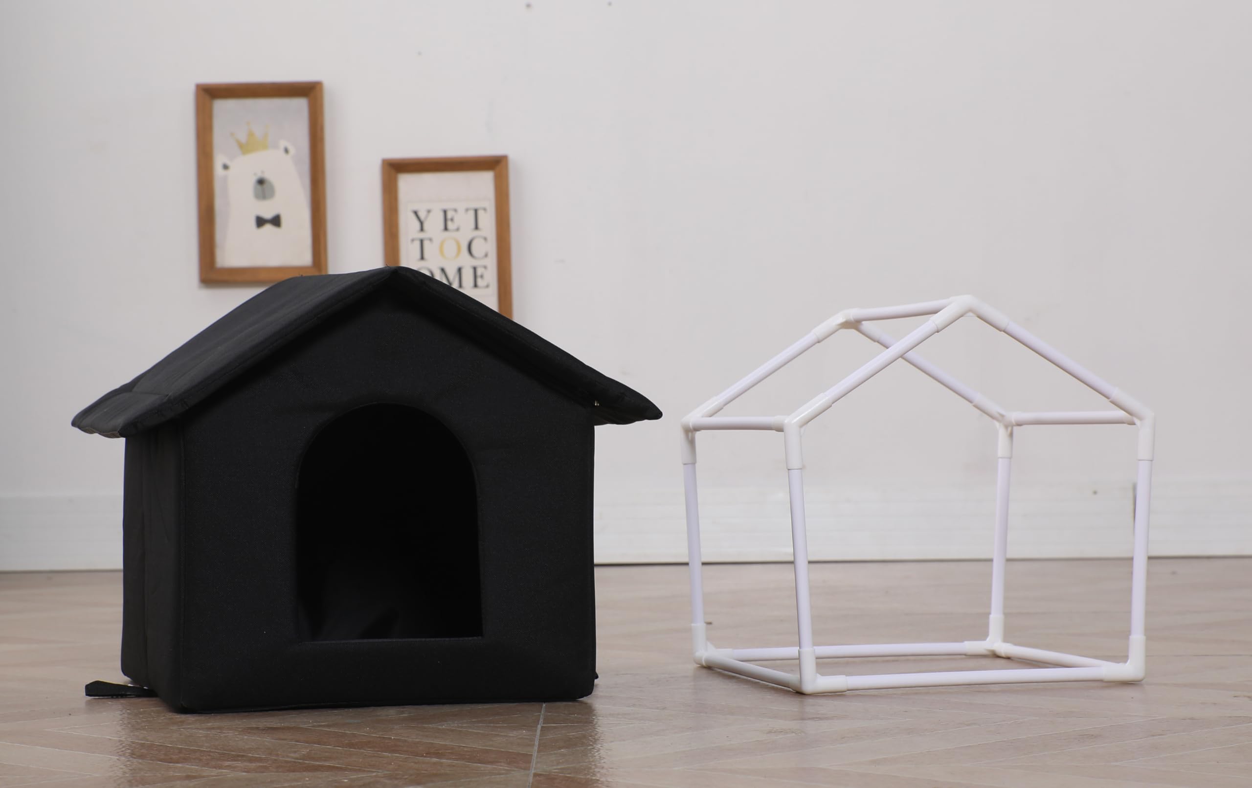 Casa de gato hhong-ri-sheng, interior acogedor para refugiarse del frío.