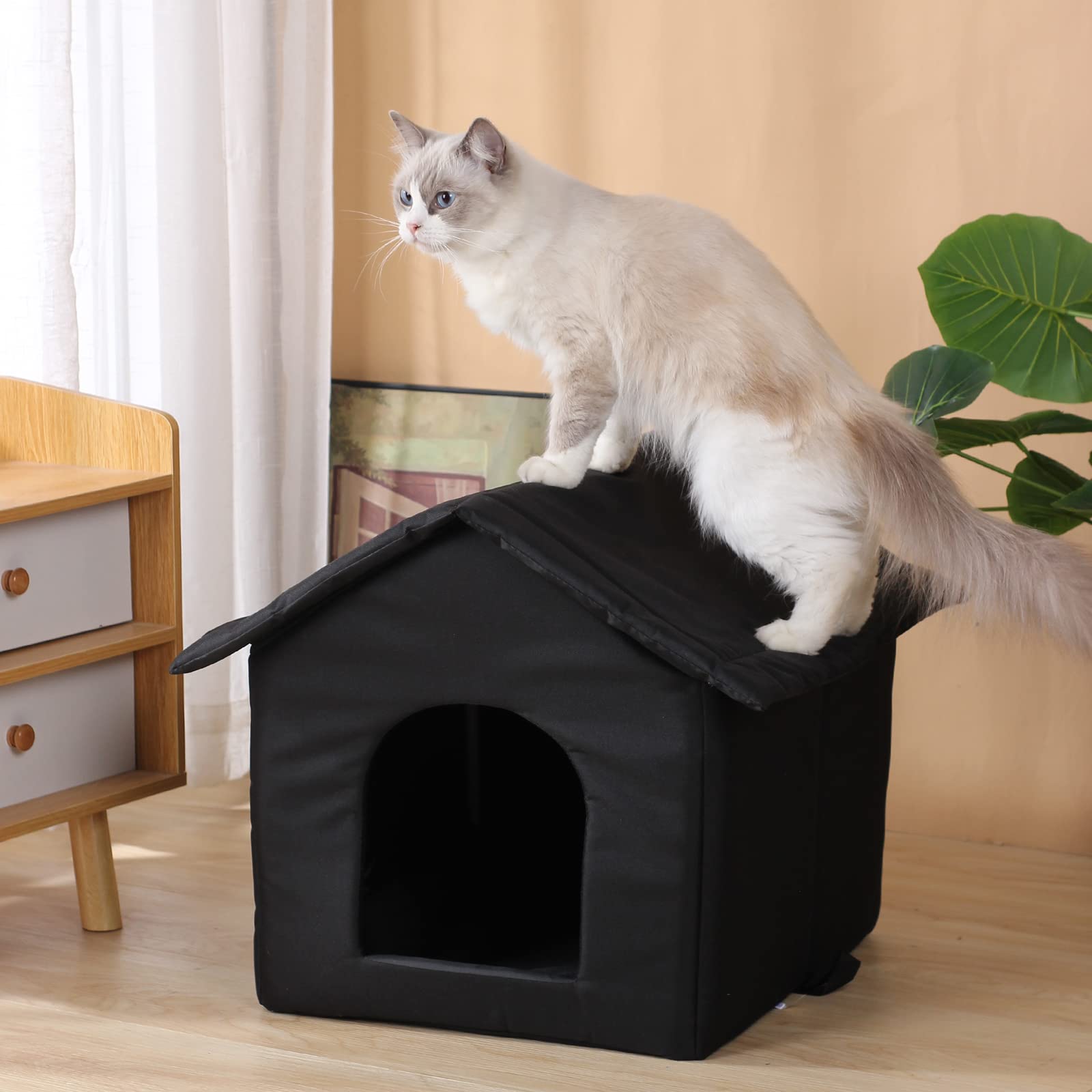 Tejado impermeable de la casa para gatos H HONG RI SHENG protege contra lluvia