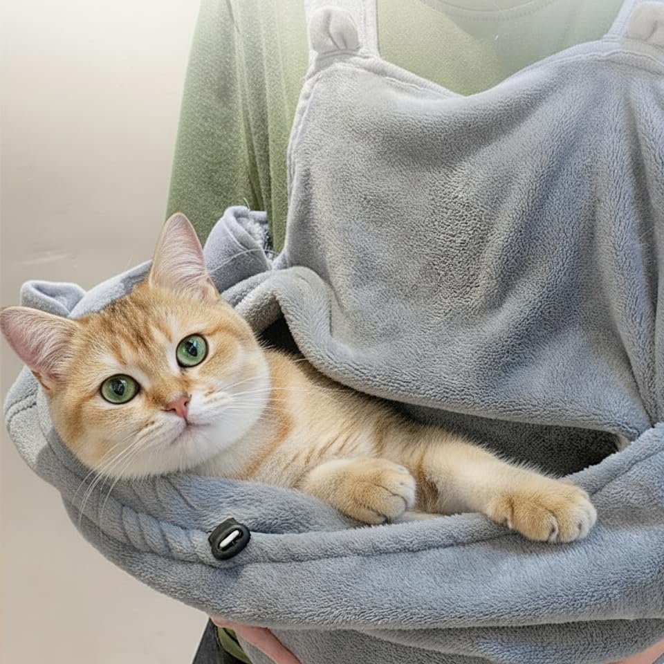 Hhuabeibei delantal gato uso versátil para paseos y visitas.