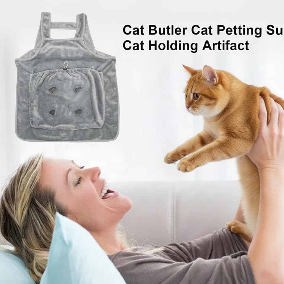 Hhuabeibei delantal gato en terciopelo premium que envuelve suavemente.