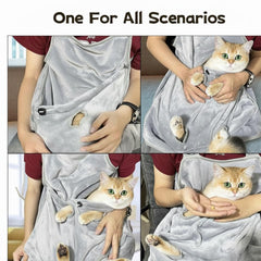 Hhuabeibei delantal gato con tres ajustes de broches para tallaje cómodo.