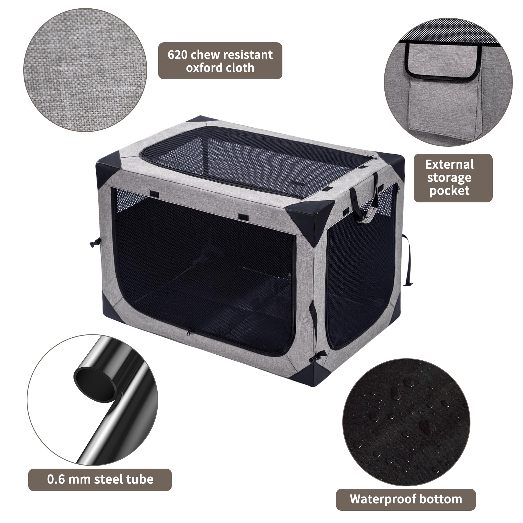 Hiaksedt jaula perro multipropósito interior exterior ofrece uso versátil para casa y viaje