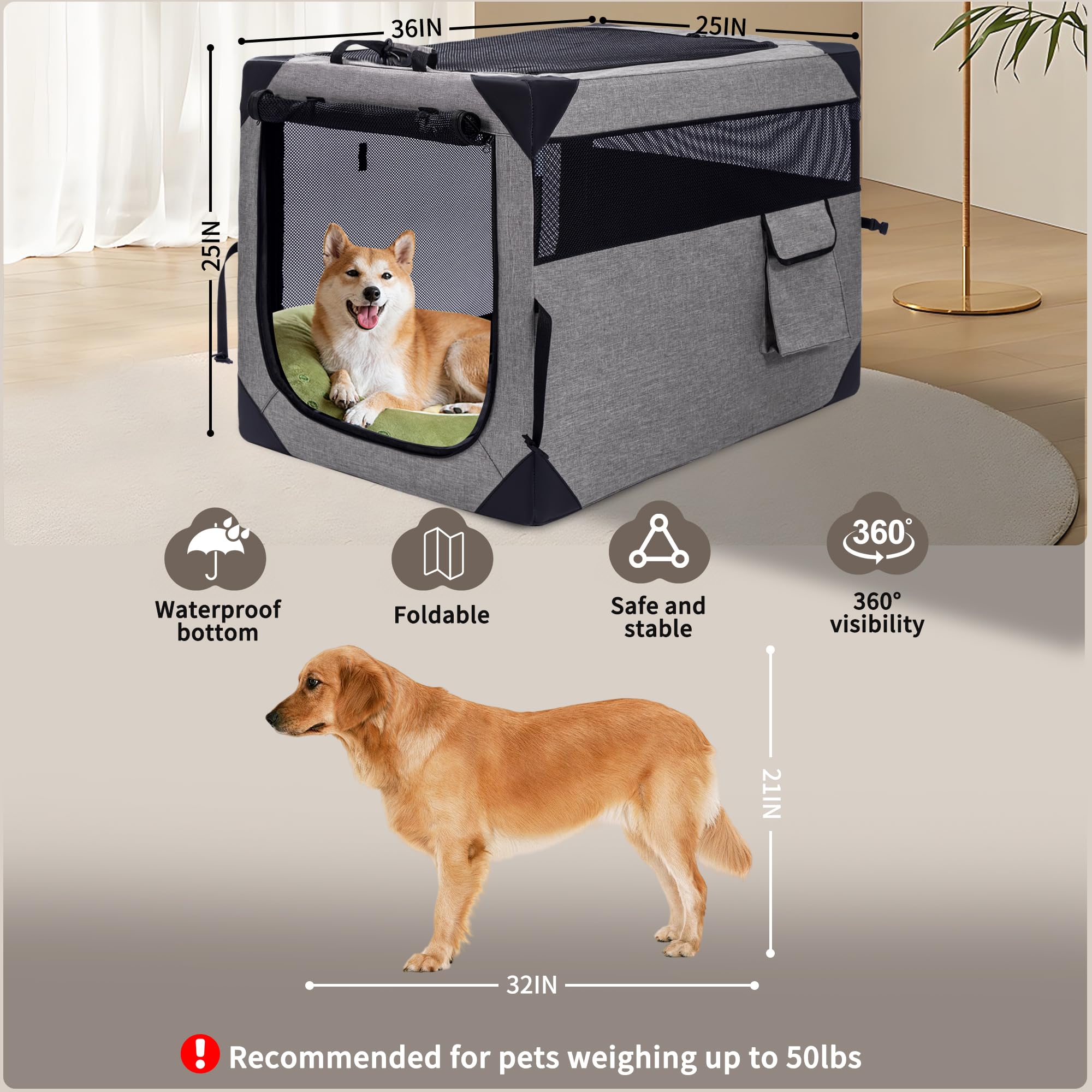 Hiaksedt jaula perro portable viajes camping ideal para transporte ligero y aventura