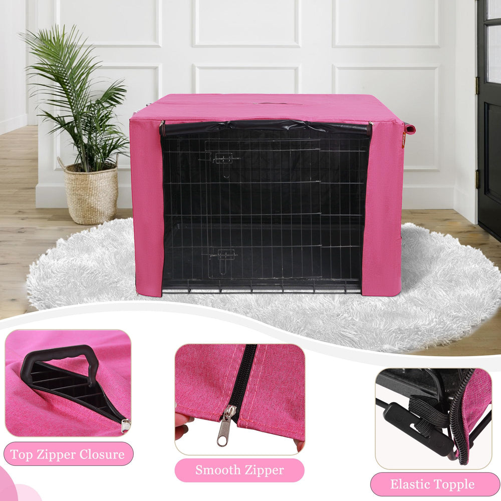 HiCaptain funda para jaula de perros 48 rosa, instalación rápida para cualquier rutina.
