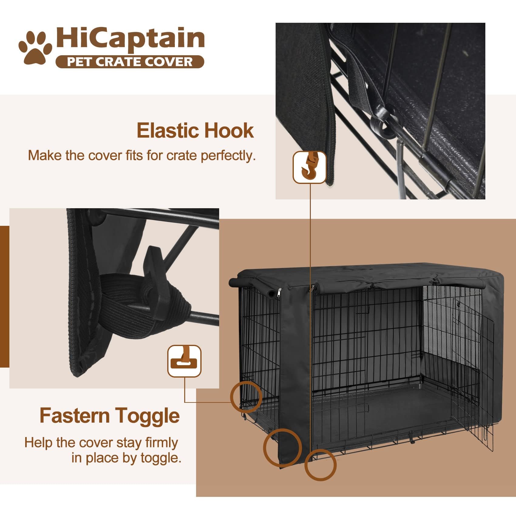 HiCaptain ajuste fácil con cintas elásticas en las esquinas