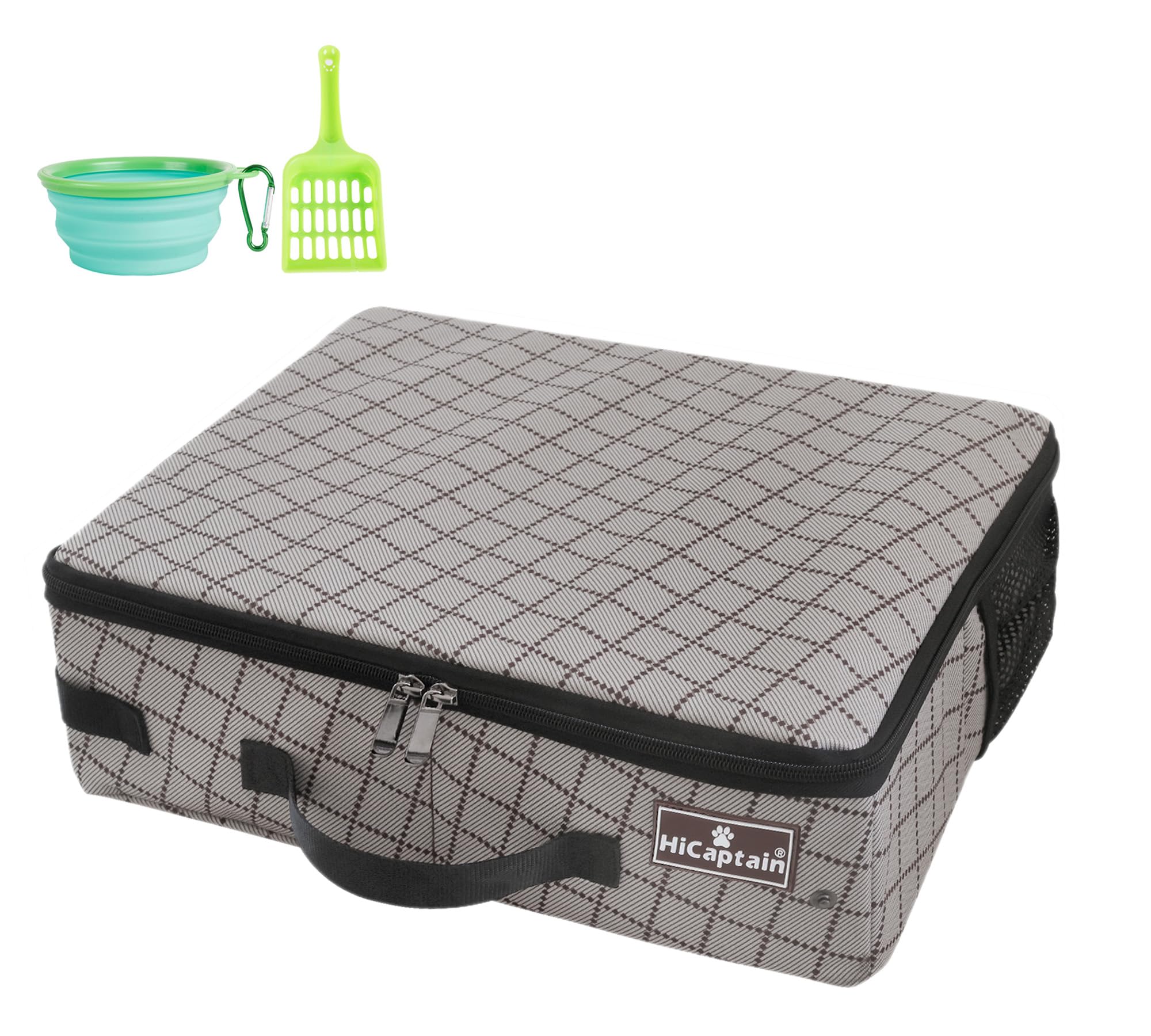 HiCaptain caja-litter-portatil-con-tapa para viaje en coche