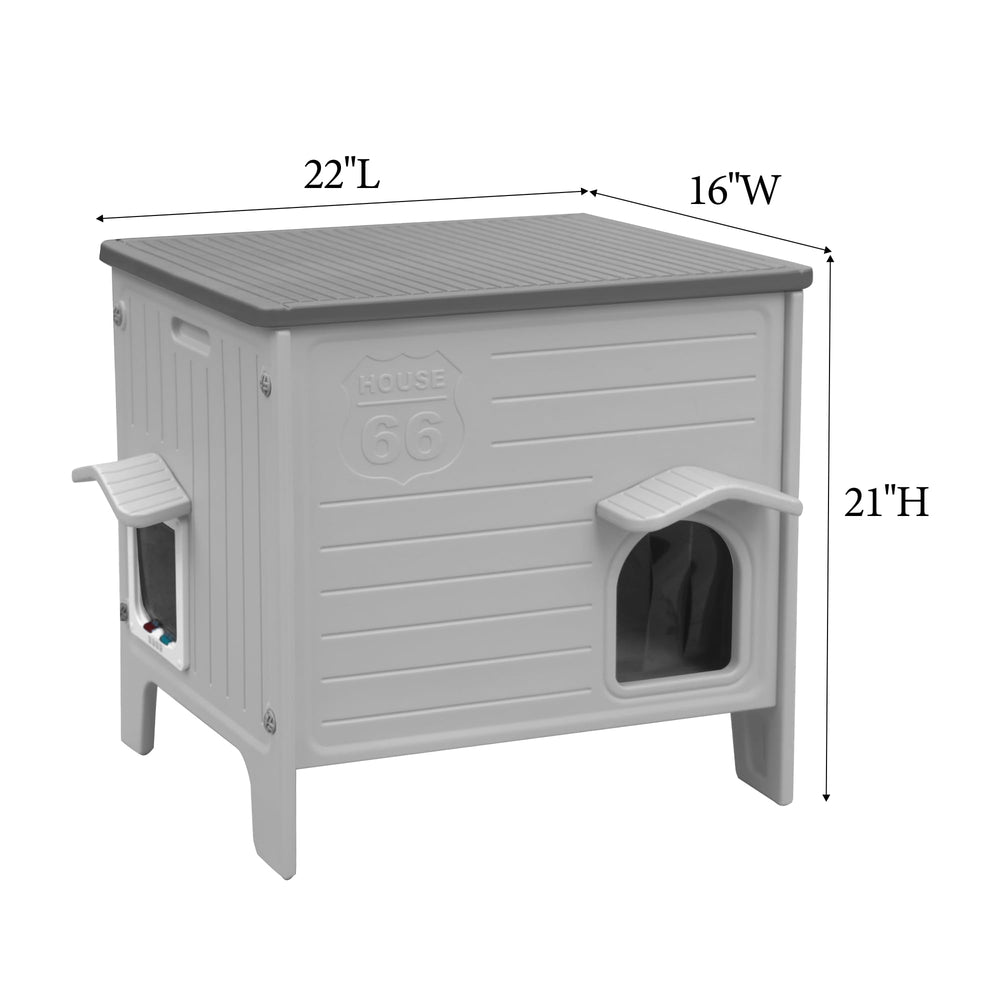 HiCaptain dimensiones 22x21x16, refugio cómodo para gatos ferales