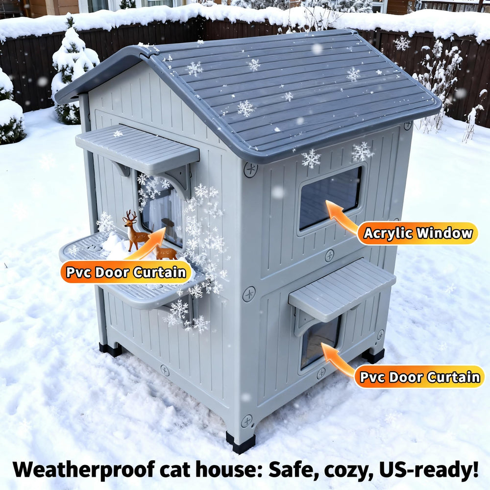 HiCaptain casa-gato exterior puerta-escape: salida segura ante amenazas.