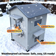 HiCaptain casa-gato exterior puerta-escape: salida segura ante amenazas.