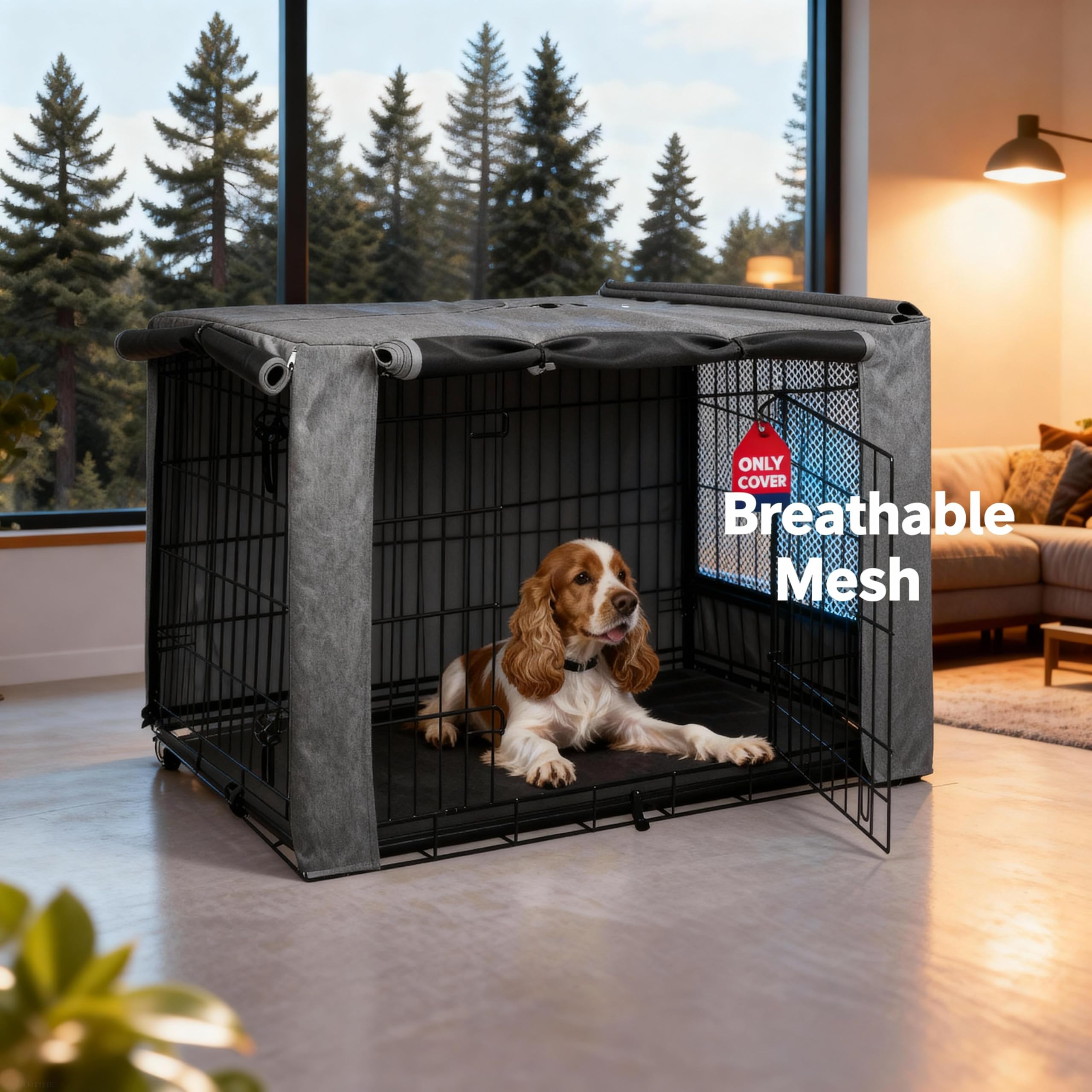 HiCaptain cobertor con cremalleras dobles para jaula, acceso flexible.