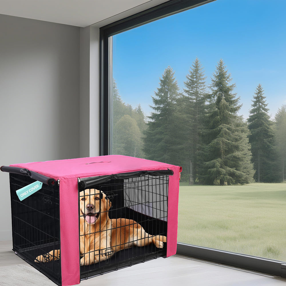 HiCaptain cobertura jaula perro 42 pulgadas con ajuste cómodo para jaula estándar.