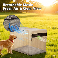 HiCaptain cubre-jaula, ventana de malla para mejor ventilación y confort.