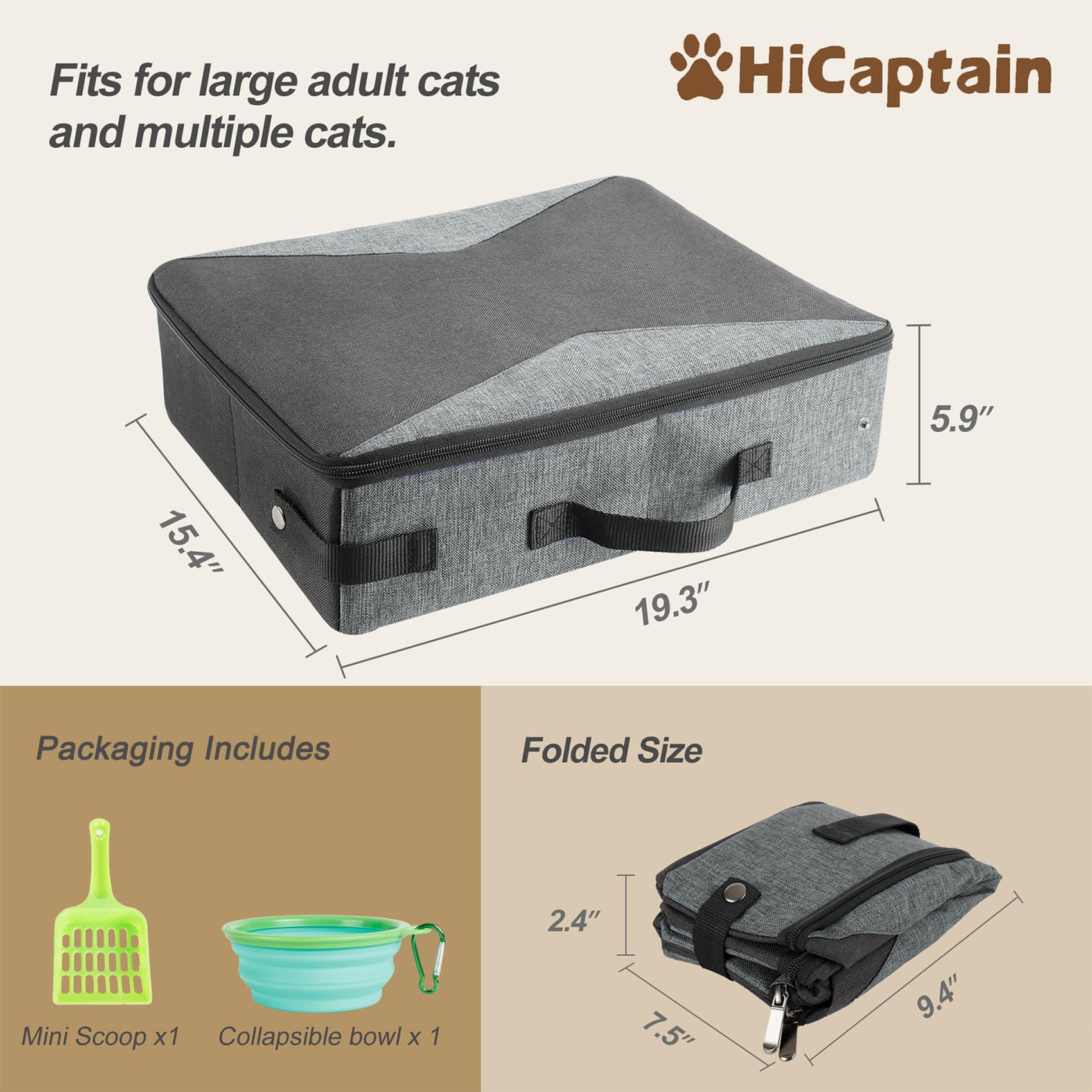 HiCaptain pala pequeña incluida para limpieza rápida y conveniente.