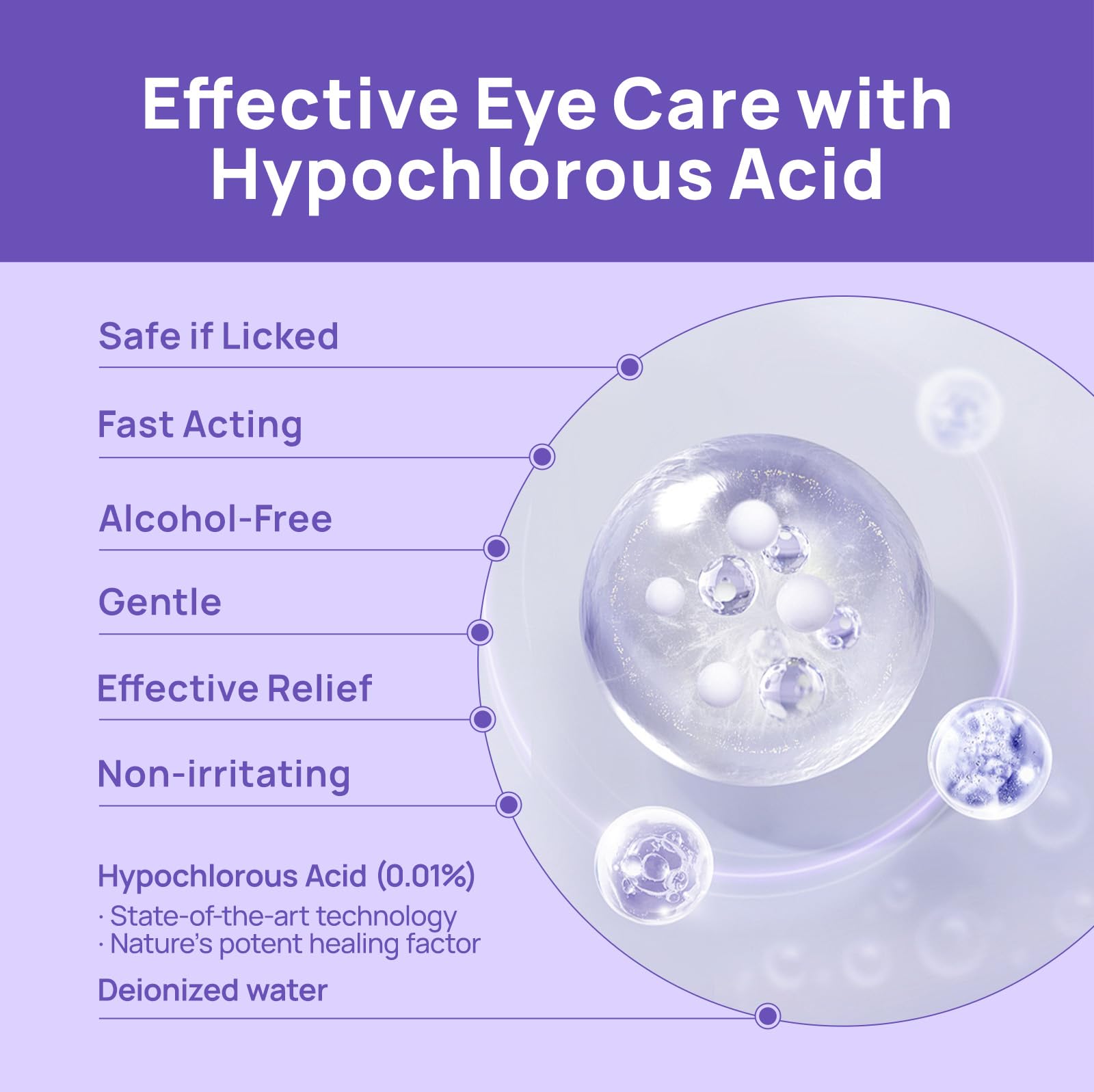 Botella de HICC PET 150 ml, dosis precisa para ojos.