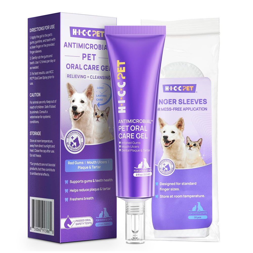 HICC PET Gel dental en tubo para limpieza dental.