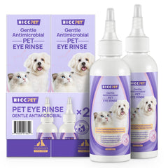 Gotas para ojos HICC PET para perros, aplicación suave para limpieza ocular diaria.