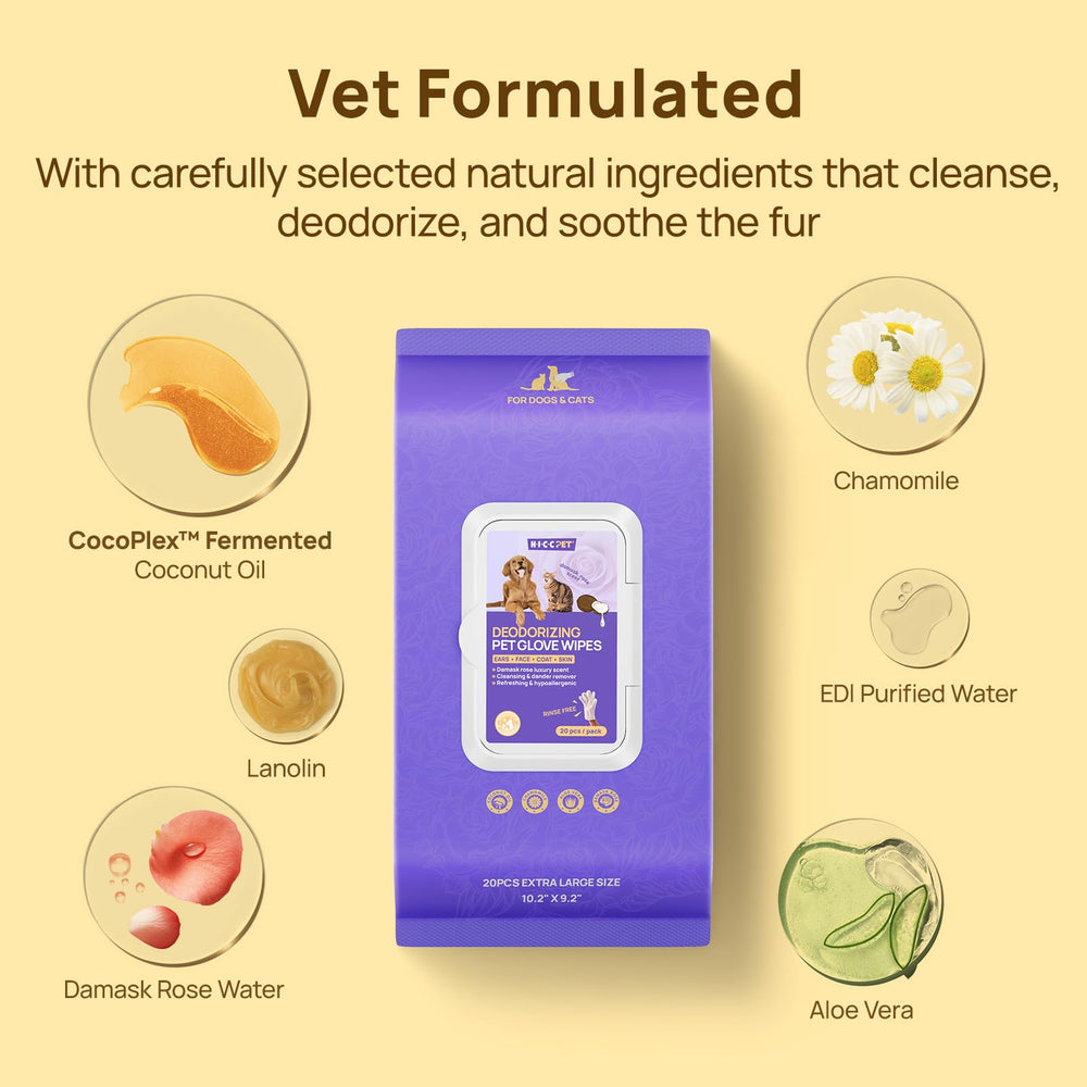 Toallitas Cuidado Piel Sensible HICC PET, hidratantes, para piel delicada, aroma rosa.