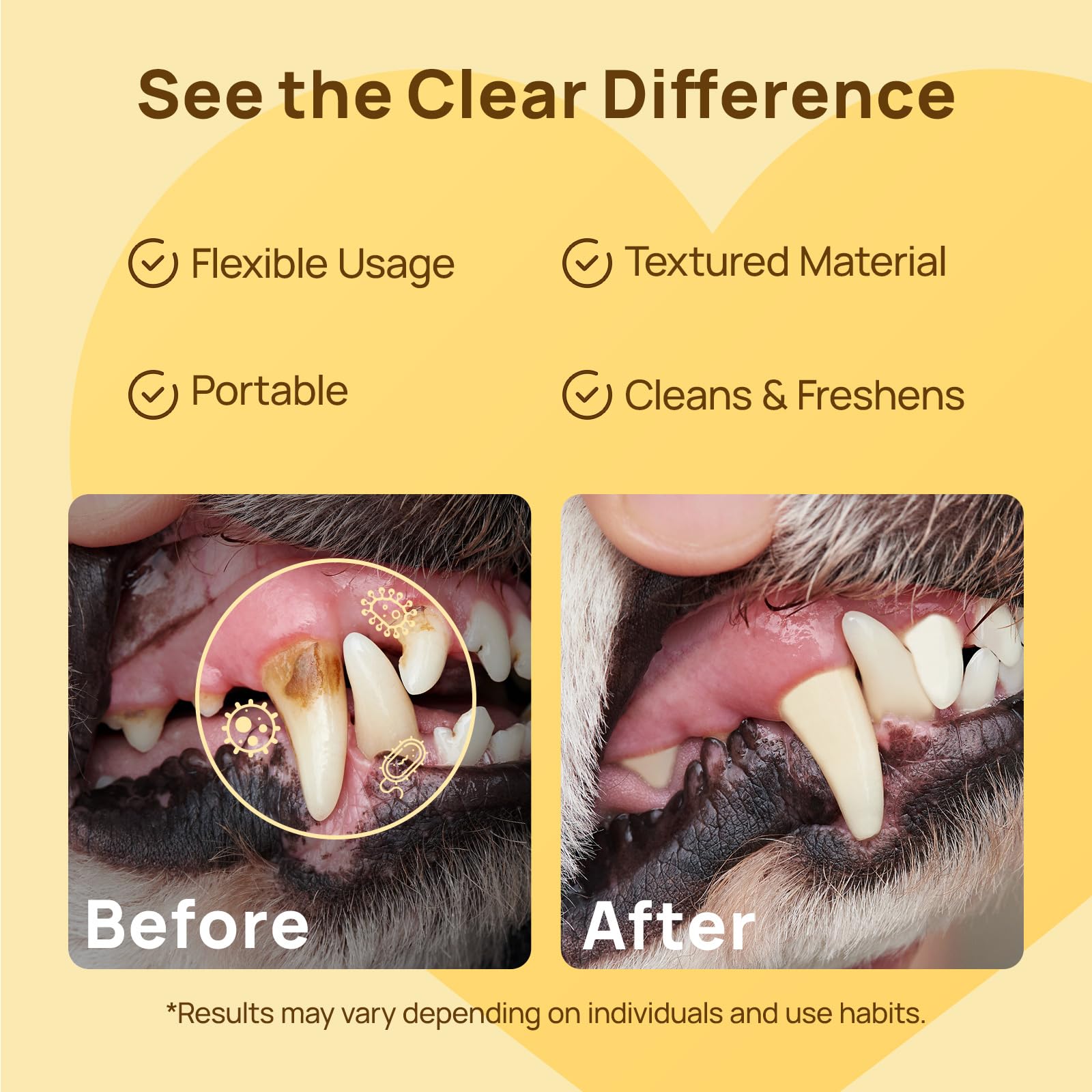 HICC PET fórmula coco fermentado, segura para dientes sensibles