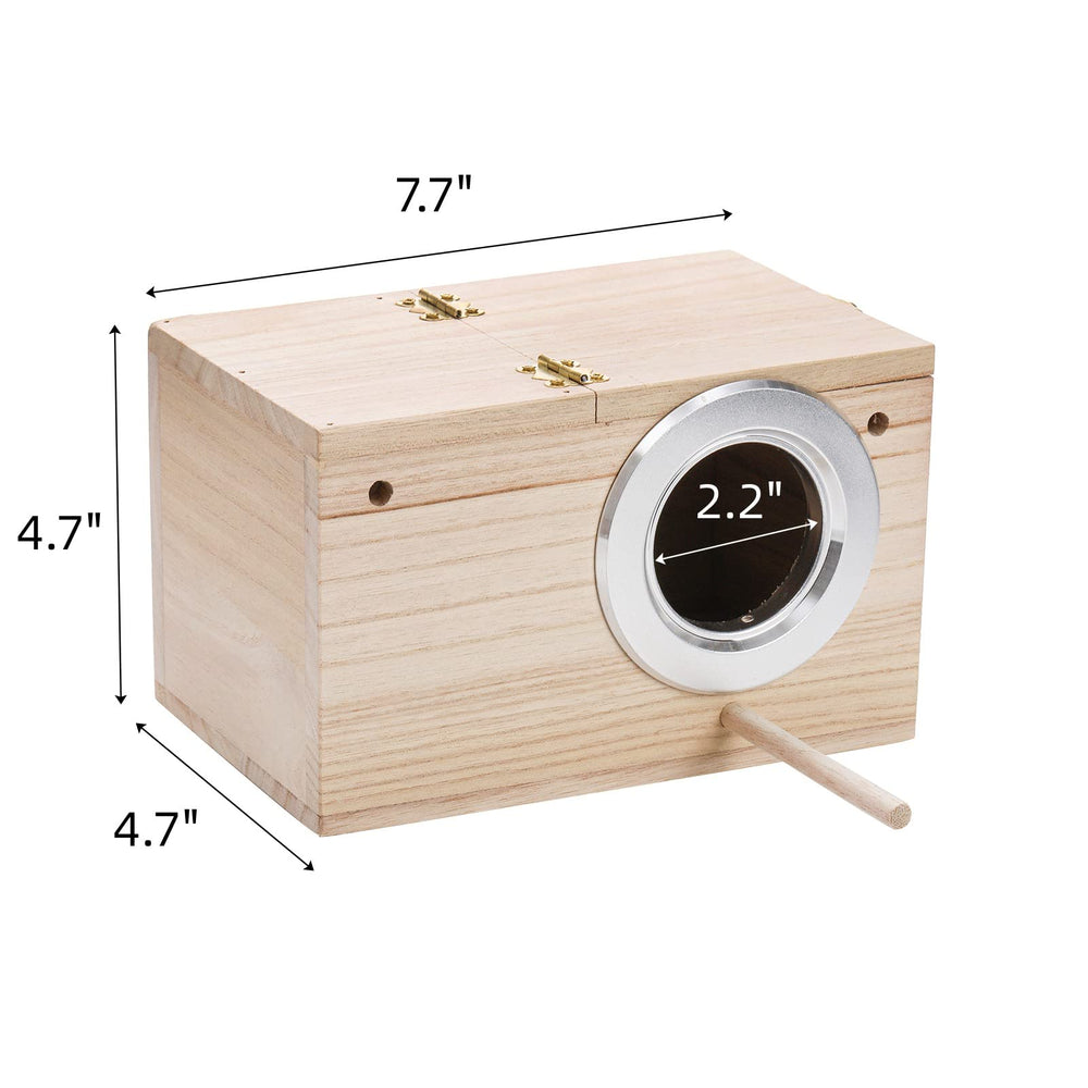 Nido Hiceeden para cacatúas, doble pack, madera natural duradera.