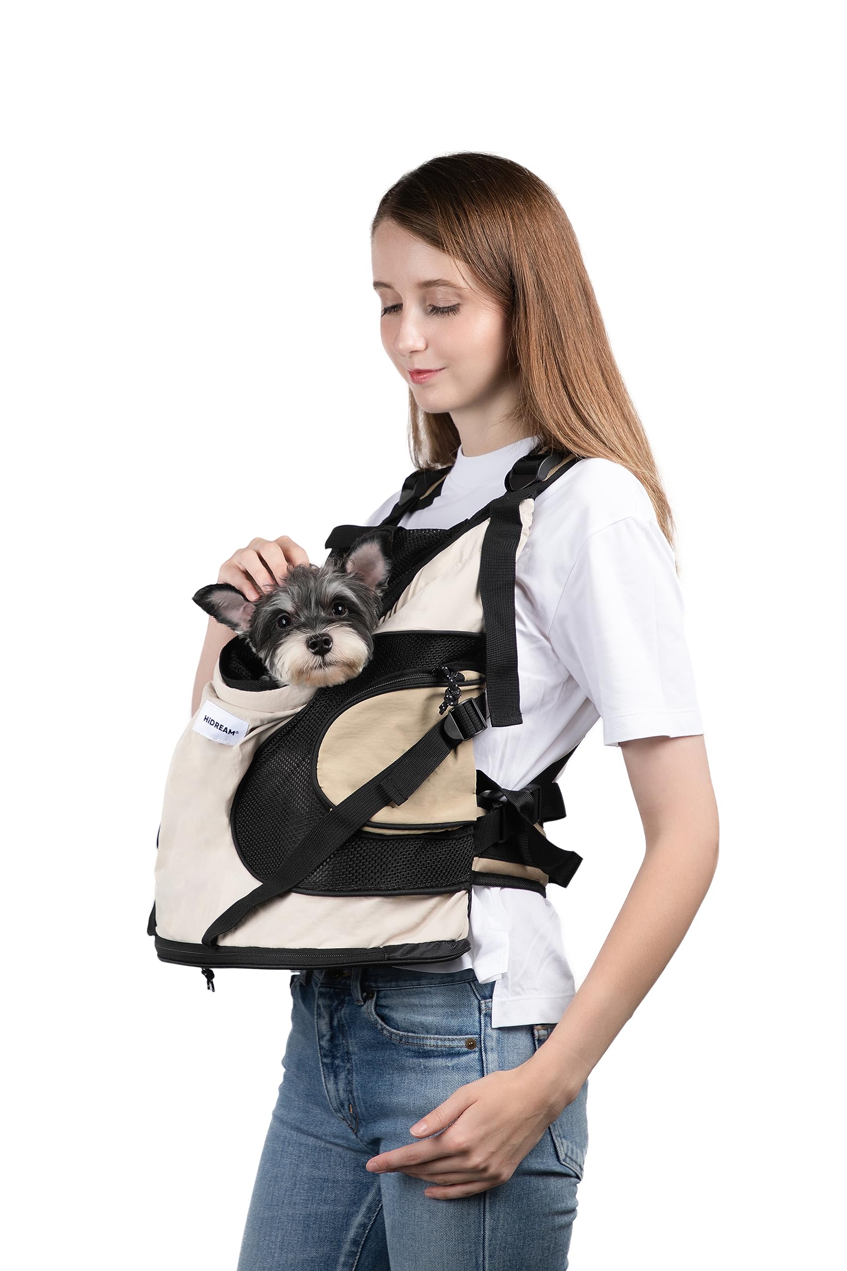 H HIDREAM portador-perro-pequeno-frente para paseos seguros y cómodos.