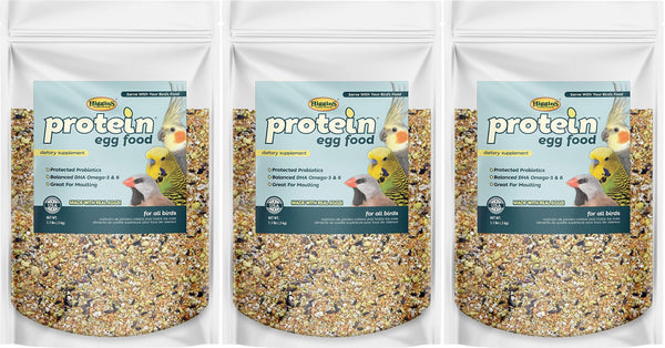 Higgins Alimento proteico para huevos, paquete de 3 unidades de 1,1 libras para aves.