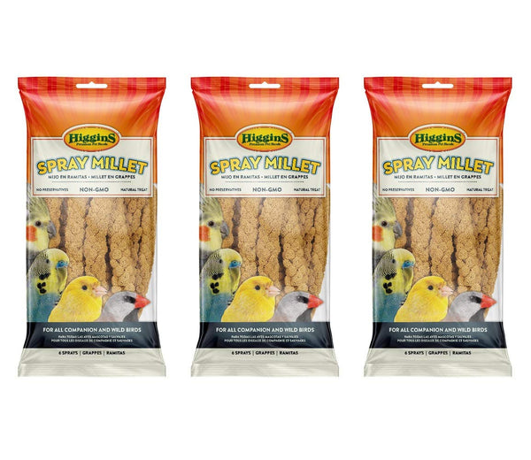 Higgins Spray Millet en uso: premio natural para aves.