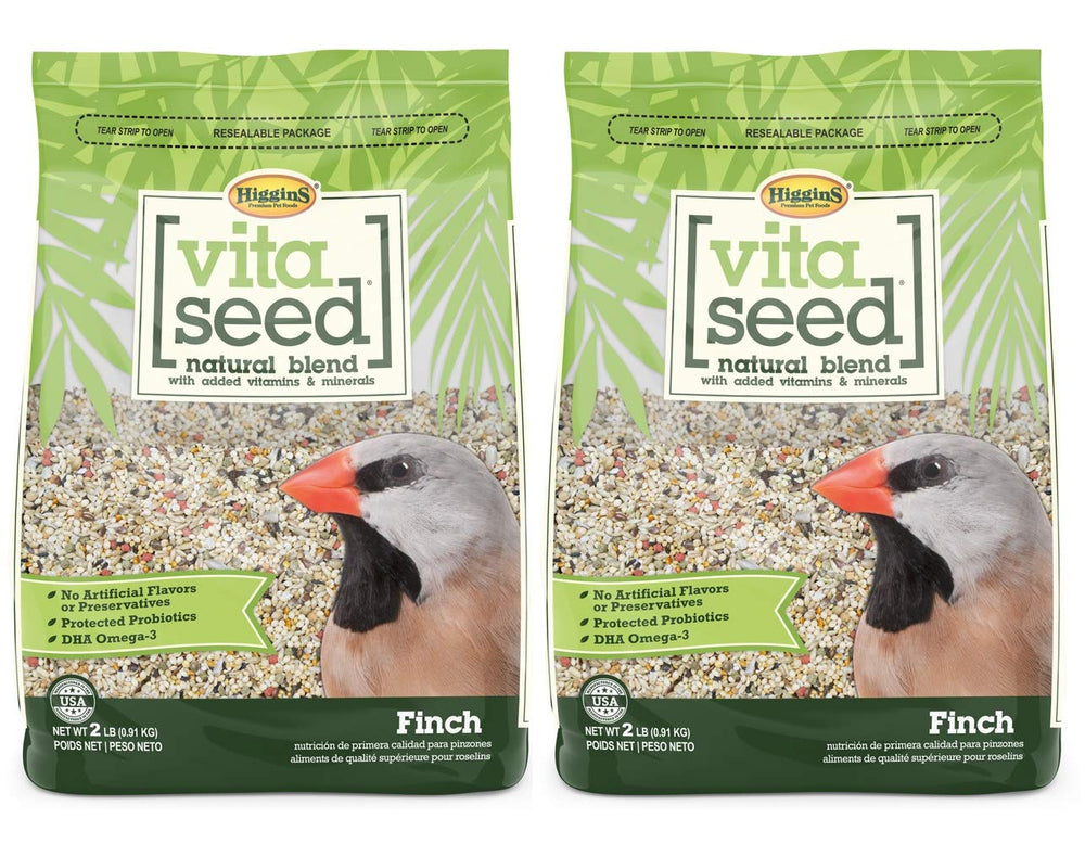 Higgins Vita Seed: bolsa de 2 lb, mezcla natural para pajaros, nutrición diaria
