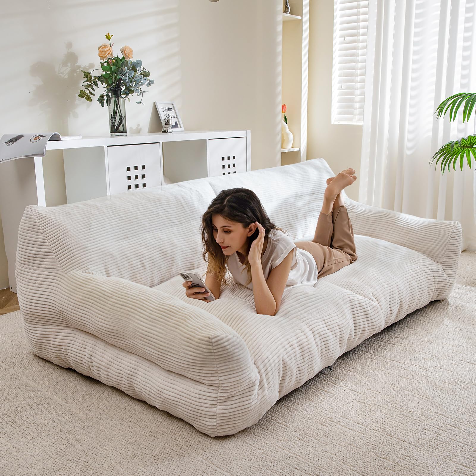 Cama humana-perro XXXXL de HIGOGOGO con acolchado para comodidad diaria.