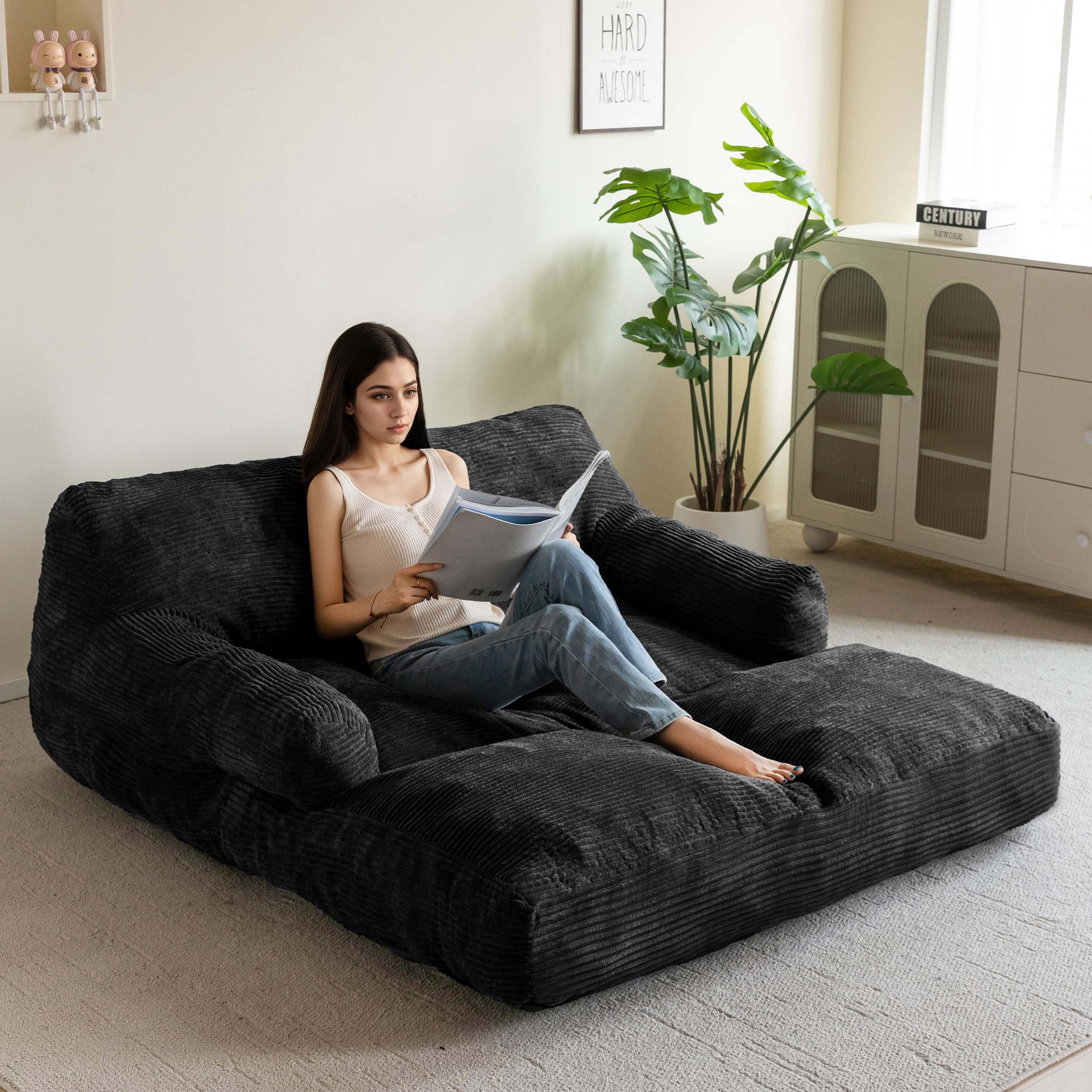 Tejido corduroy de Higogogo con diseño minimalista para un hogar elegante.