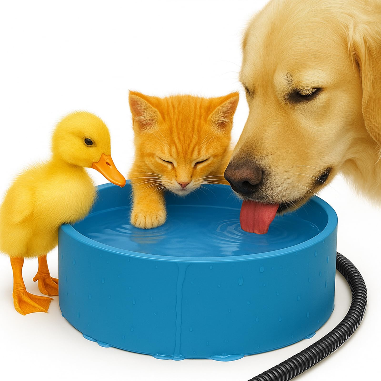 Tazón Higoro con calefacción para perros y gatos; mantiene el agua templada para beber.