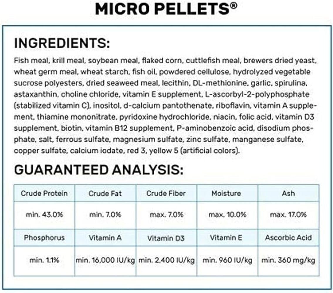 Alimento para uso diario en acuarios con dosificación sencilla.