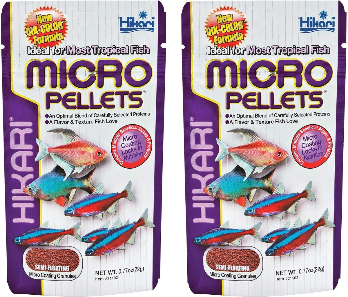 Hikari Alimento para peces tropicales, empaque visible y fácil de almacenar.