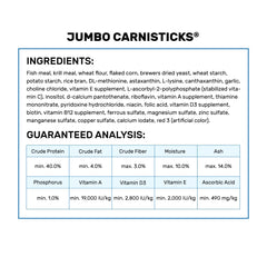 Hikari Carnisticks Jumbo Tropical absorbe agua y simula la textura de un pez.