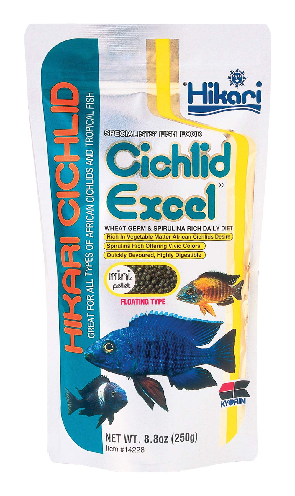 Hikari Cíclidos Excel, bolas flotantes, facilita vigilar la ingesta diaria.