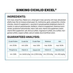 Hikari Cichlid Excel: pellets que se hunden para alimentación en el sustrato.