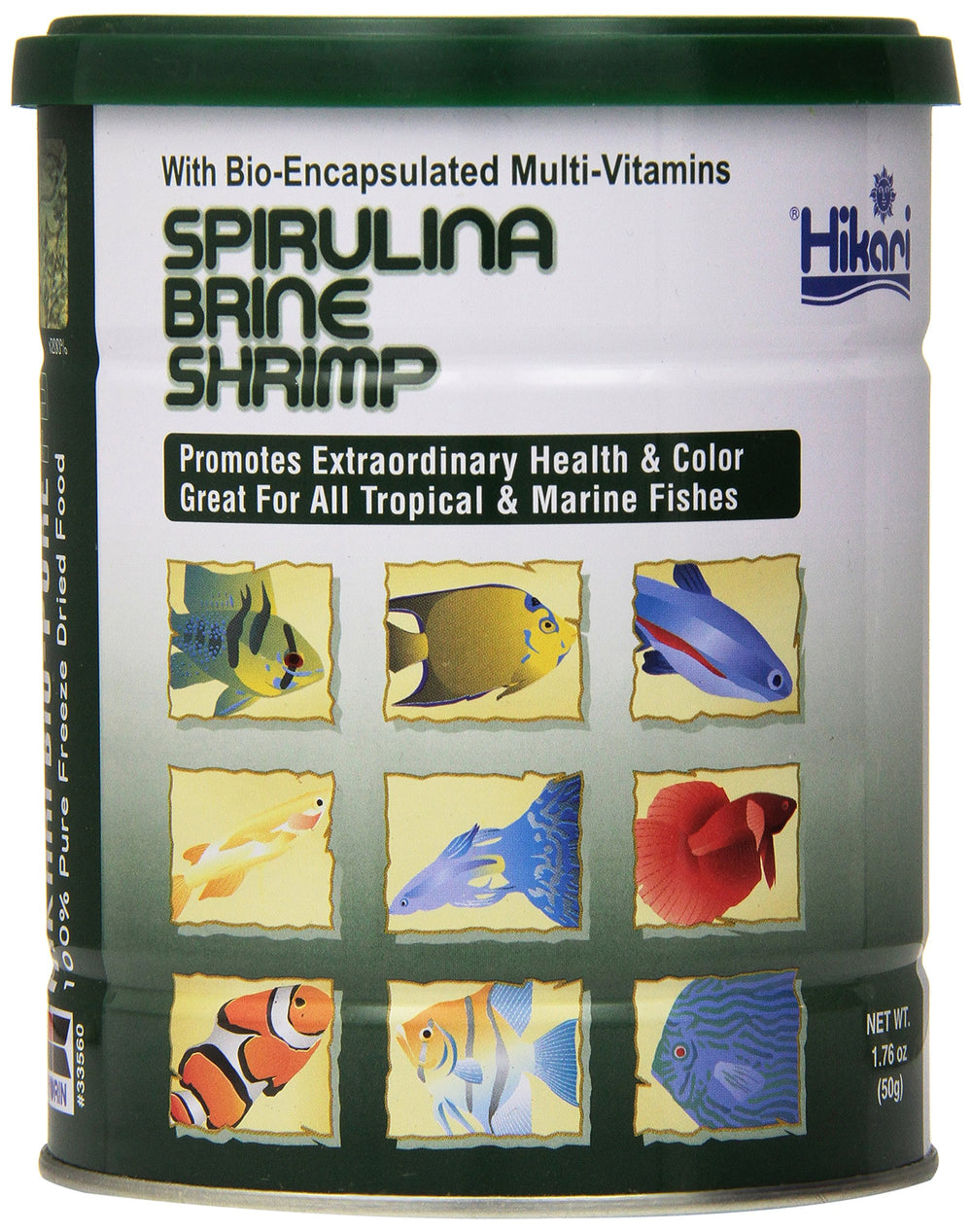 Cubos de espirulina artemia con multiples nutrientes para dieta equilibrada.
