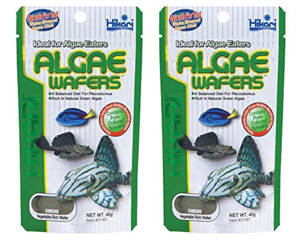 Hikari galletas de algas tropicales, paquete de dos: favorece la alimentación de algívoros y peces de fondo.