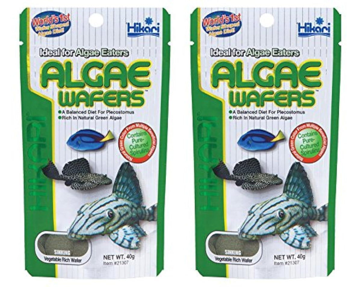 Hikari galletas de algas tropicales, paquete de dos: favorece la alimentación de algívoros y peces de fondo.