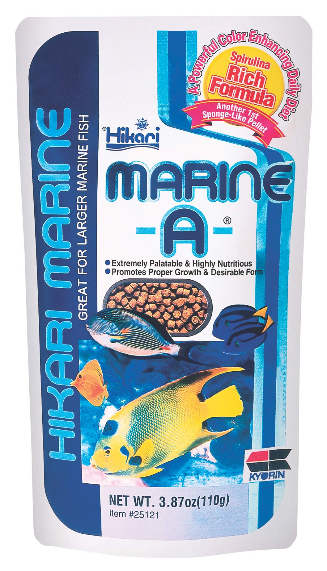 Hikari Marine-A mejora el color de los peces marinos grandes.